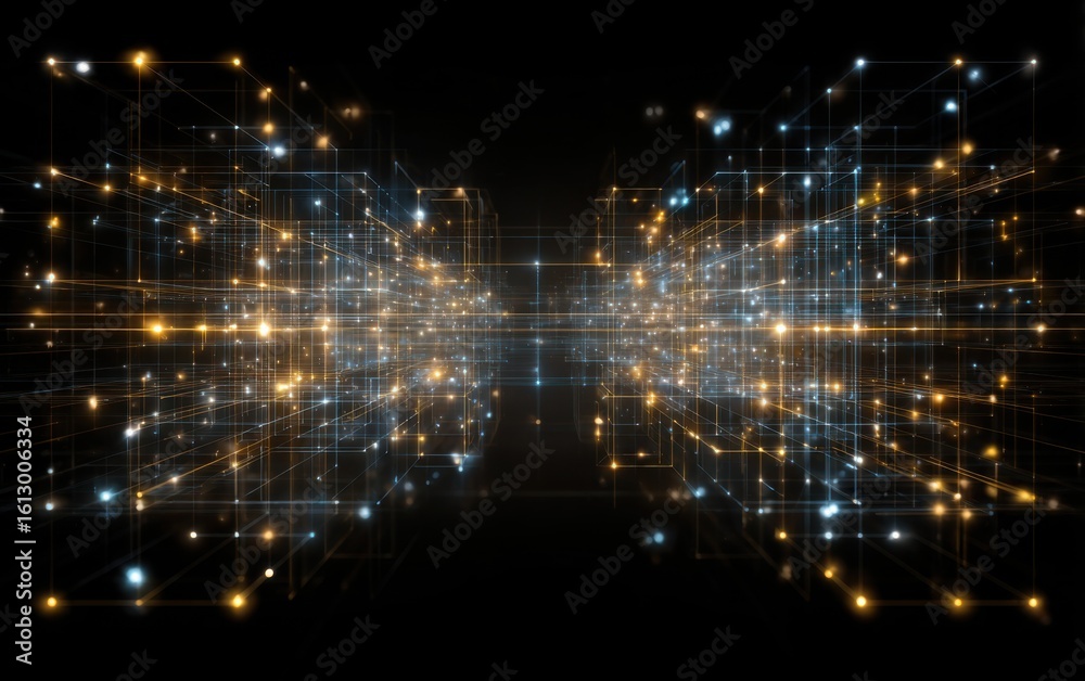 Poster Big data technology data science analysis artificial intelligence generative ai deep learning machine learning algorithm neural flow network analytics innovation abstract futuristic.
