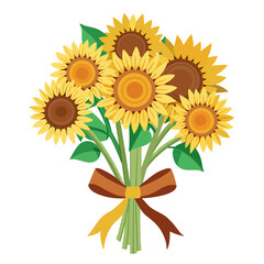 Obraz premium sunflower isolated on white background