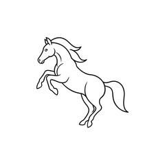 Horse line art, horse line drawing