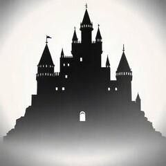Obraz premium vector illustration of castle