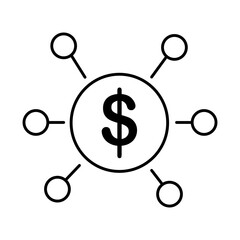 Decentralized Finance Crypto Nodes icon. Vector icon design