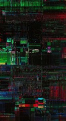 Abstract Glitch Art Background Distorted Digital Pixelation Pattern