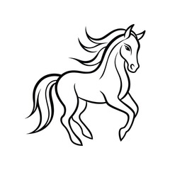Horse line art, horse line drawing