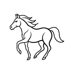 Horse line art, horse line drawing