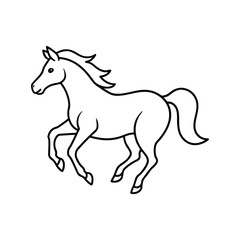 Horse line art, horse line drawing