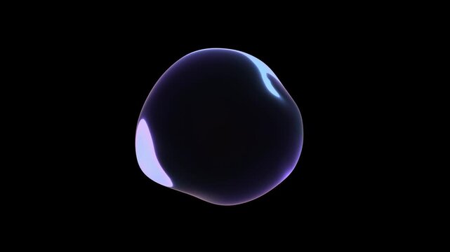 Water bubble element background. Movement of pastel air bubbles on Alpha Channel and Green Screen. Animation seamless loop. 3d render.