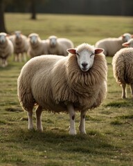 Fototapeta premium sheep and lamb