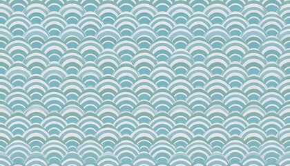 Seamless teal wave pattern