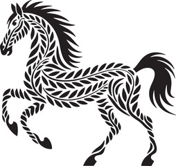 horse silhouette line art design royalty free image premium quality