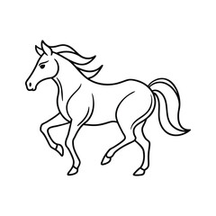 Horse line art, horse line drawing