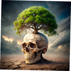 mind growing like a tree from a cracked skull r