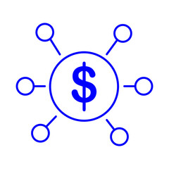 Decentralized Finance Crypto Nodes icon. Vector icon design