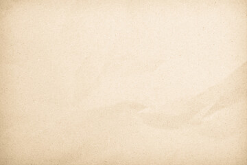 Old paper vintage texture surface for background. Recycle pale brown paper crumpled texture, Cream color recycled kraft paper texture blank with copy space for text.