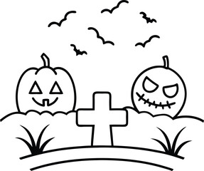 halloween line art