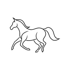 Horse line art, horse line drawing