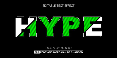 Hype editable text effect style