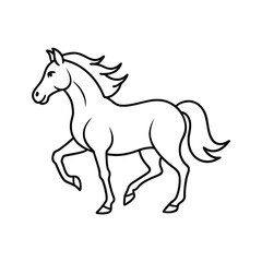 Horse line art, horse line drawing