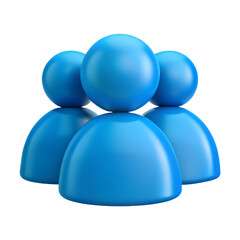Vivid Blue People Icon Standing Out Depicting Social Interaction A Group Dynamic And the Spirit of Community On Transparent Background Beautifully Rendered Art