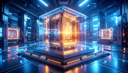 A modular quantum processor sculpture.
