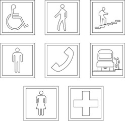 Vector sketch illustration silhouette image of sign design for road regulations