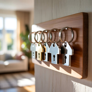 Unlocking home security: a golden key in a keyhole, symbolizing protection for your most valuable real estate