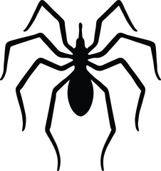 Silhouette spider arachnid creepy halloween scary spooky vector illustrator