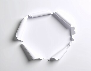 Generated image 破れた紙 白い紙 紙 穴 破れ 破損 紙の破れ 裂け目 デザイン素材 バックグラウンド 背景 クローズアップ 白 ミニマル モノクロ シンプル コピー用スペース コラージュ テクスチャ ビジュアル効果 広告用 破れた背景 ペーパーデザイン 素材 破けた紙 空間演出 紙の質感 白背景 擬似破れ 素材背景 破れ演出 テキストスペース 宣伝素材 白基調 立体感 アート素材