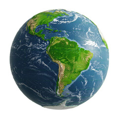 Planet Earth showing South America and North America