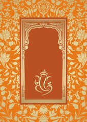 Ganesha, wedding card, royal Rajasthan, India	