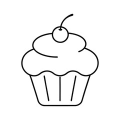 vector illustration of a cupcake