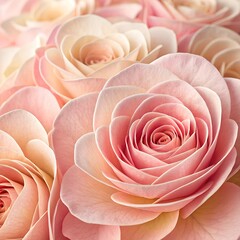 pink roses on a white background