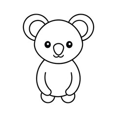 Naklejka premium outline illustration cute koala cartoon 