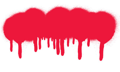 Soft blurred red dripping paint effect for horror design themes.