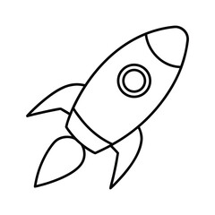 cartoon rocket vector illustration