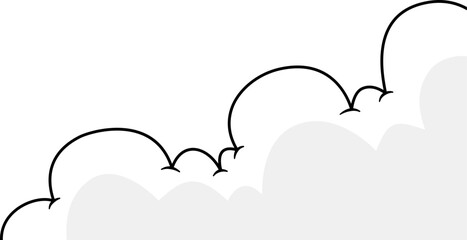 Cloud comic border vector