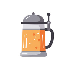 Oktoberfest beer stein with lid icon transparent background