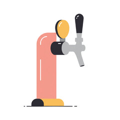 Oktoberfest beer tap icon transparent background
