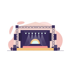 Oktoberfest festival stage icon transparent background