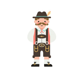 Oktoberfest lederhosen icon transparent background