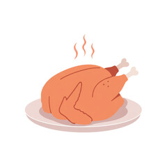 Oktoberfest roast chicken icon transparent background