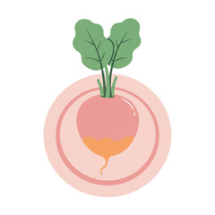 Oktoberfest radish plate icon transparent background