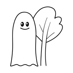 halloween ghost vector