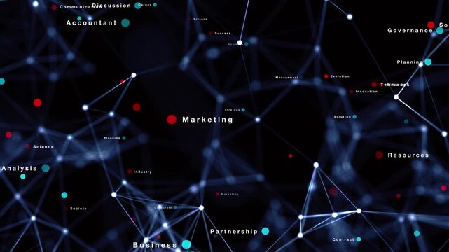 Communication network and digital data concept
