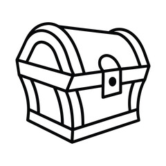 wooden box isolated on white background