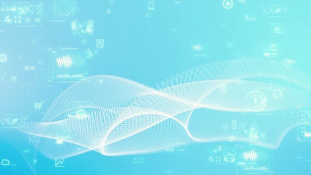 Cyberspace and digital technology concept