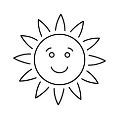 Fototapeta premium sun cartoon character