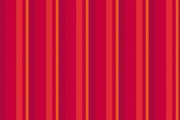 Glatform textile texture seamless, tailor stripe background pattern. Sice vertical vector fabric lines in red and pink colors.