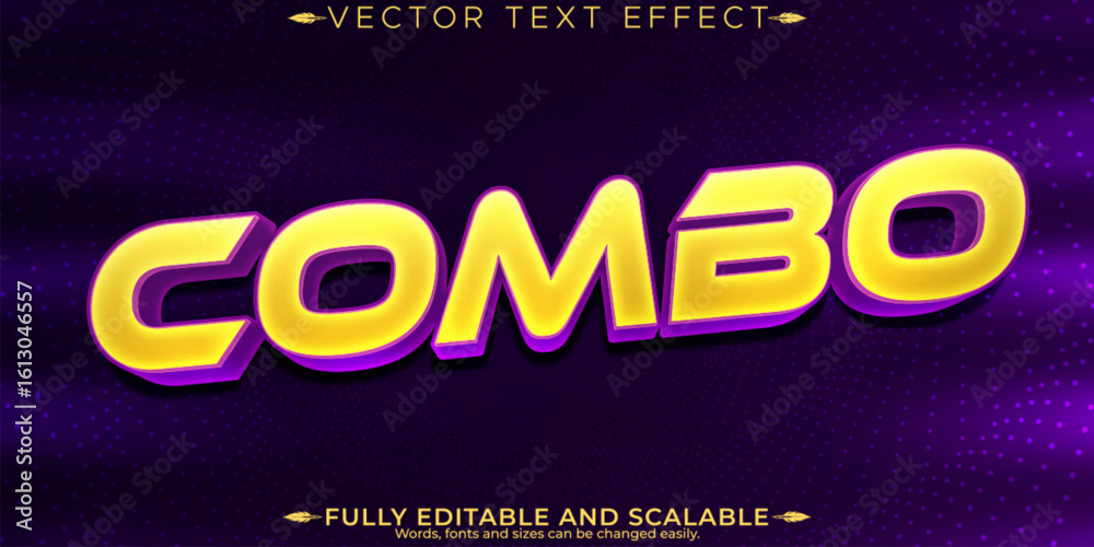 Wall mural combo editable text effect, editable game and movie text style