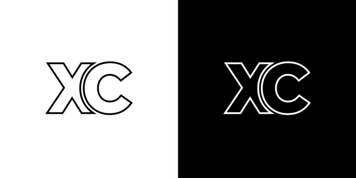 Letter X and C, XC logo design template. Minimal monogram initial based logotype.