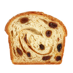 Slice of Raisin Bread with Swirl Pattern